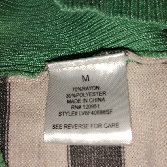 STRIPED OLIVE + OAK KNIT TOP - Picture 6 of 7